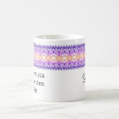 アフリカ縁ど金ゴールド紫のパーソナライズされたマグカップ コーヒーマグカップ (中央)