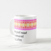 アフリカ縁ど金ゴールド赤ピンクのパーソナライズされたマグカップ コーヒーマグカップ (正面左)