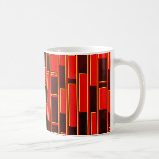 アフリカ繊維インスパイア抽象芸術 コーヒーマグカップ (右)