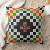 アフリカ繊維デザイン クッション (ブランケット)