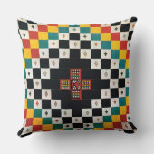 アフリカ繊維デザイン クッション (裏面)