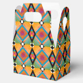 アフリカ繊維プリントお祝いゲーブルパーティー フェイバーボックス (オープン)