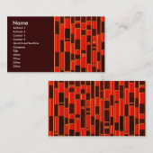 アフリカ繊維刺激を受けた抽象芸術 名刺 (正面/裏面)