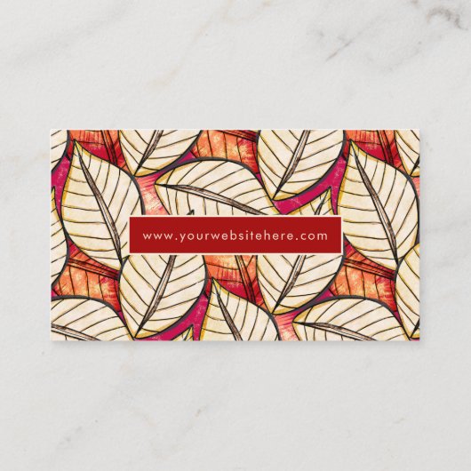 アフリカ繊維熱帯フローラ  名刺 (裏面)