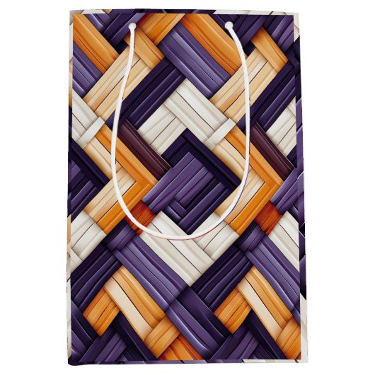 アフリカ織りバスケットのブリス ミディアムペーパーバッグ (正面)