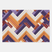 アフリカ織りバスケットパープルブリス ラッピングペーパーシート (正面)