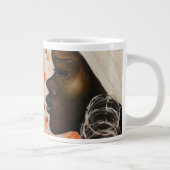 アフリカ美しいかわいらしウーマンマグ ジャンボコーヒーマグカップ (右)