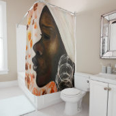 アフリカ美しいかわいらし女性シャワーカーテン シャワーカーテン (インサイチュ)