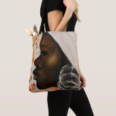 アフリカ美しいトートバッグウーマン顔絵画-'s トートバッグ (クローズアップ)