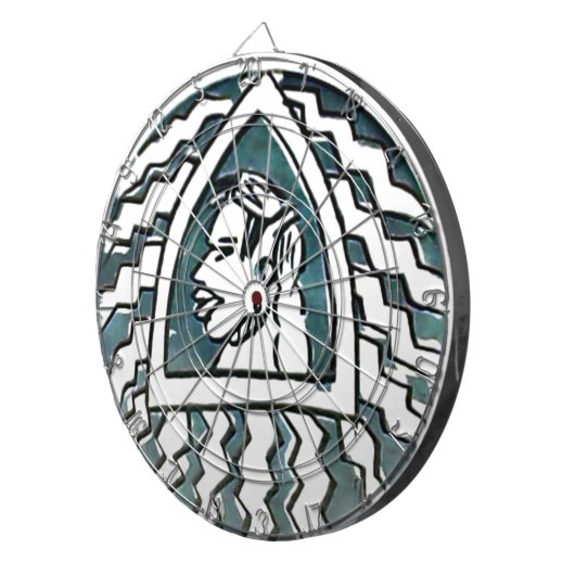 アフリカ美しいボンゴマサイポートレートトバルアート ダーツボード (正面右)