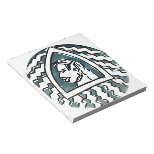 アフリカ美しいボンゴマサイポートレートトバルアート ノートパッド (アングル)