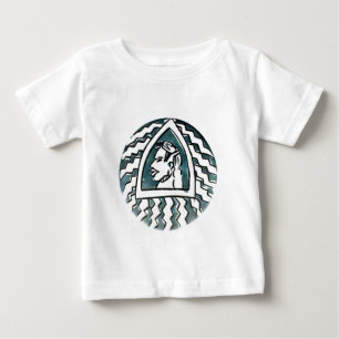 アフリカ美しいボンゴマサイポートレートトバルアート ベビーTシャツ