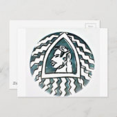 アフリカ美しいボンゴマサイポートレートトバルアート ポストカード (正面/裏面)