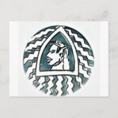 アフリカ美しいボンゴマサイポートレートトバルアート ポストカード (正面)