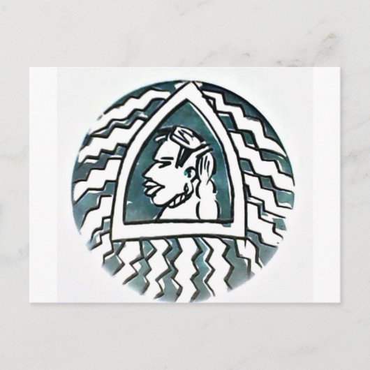 アフリカ美しいボンゴマサイポートレートトバルアート ポストカード (正面)