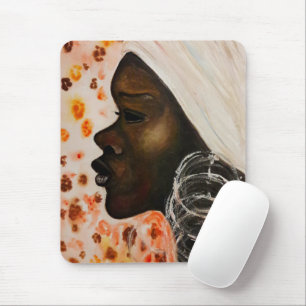 アフリカ美しいマウスパッド女性顔絵画ズ マウスパッド