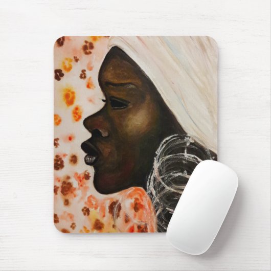 アフリカ美しいマウスパッド女性顔絵画ズ マウスパッド (マウス)