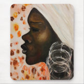 アフリカ美しいマウスパッド女性顔絵画ズ マウスパッド (正面)