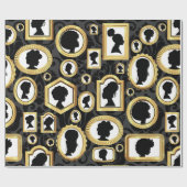 アフリカ美しいヴィンテージダマスカメオ ラッピングペーパー (フラット)