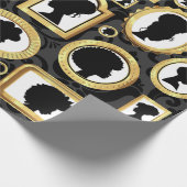 アフリカ美しいヴィンテージダマスカメオ ラッピングペーパー (角)