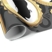 アフリカ美しいヴィンテージダマスカメオ ラッピングペーパー (ロールコーナー)