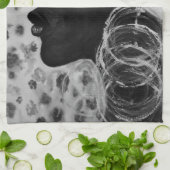 アフリカ美しい女性用キッチンタオル キッチンタオル (折り畳み)