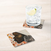 アフリカ美しい女性紙コースター絵画ズ スクエアペーパーコースター (インサイチュ)