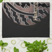 アフリカ美しい：ボンゴマサイポートレート部族芸術 キッチンタオル (折り畳み)