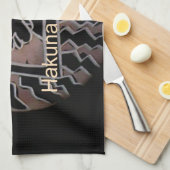 アフリカ美しい：ボンゴマサイポートレート部族芸術 キッチンタオル (四つ折り)