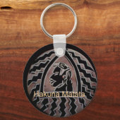 アフリカ美しい：ボンゴマサイポートレート部族芸術 キーホルダー (正面)