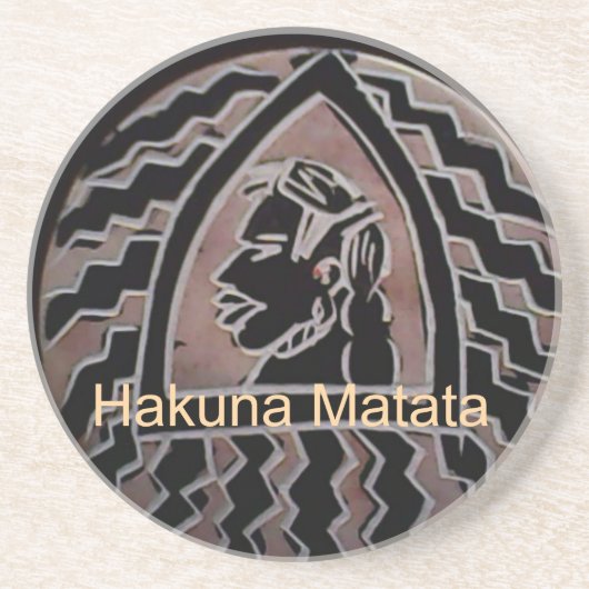 アフリカ美しい：ボンゴマサイポートレート部族芸術 コースター (正面)