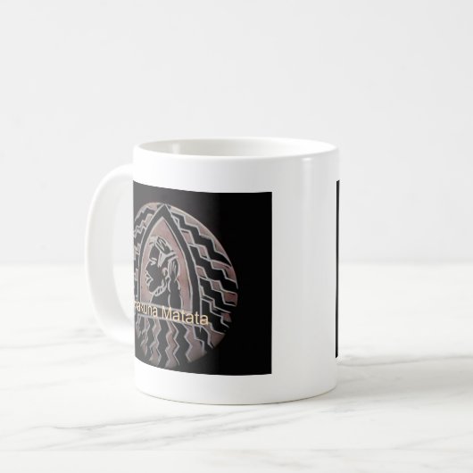 アフリカ美しい:ボンゴマサイポートレート部族芸術 コーヒーマグカップ (正面左)