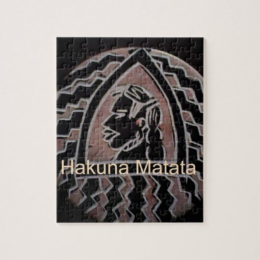 アフリカ美しい:ボンゴマサイポートレート部族芸術 ジグソーパズル (縦)