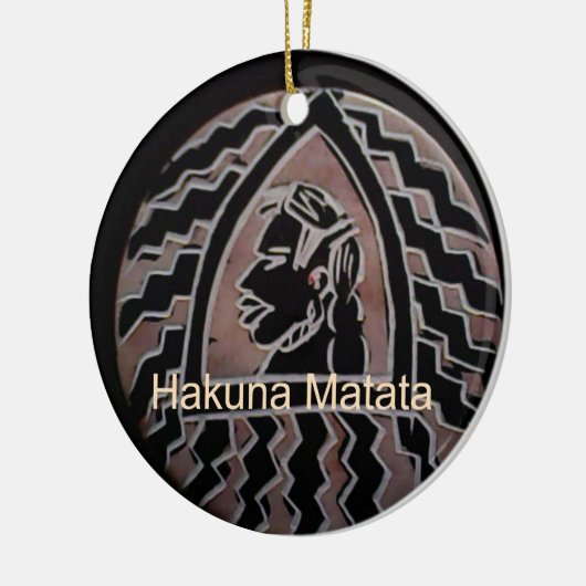 アフリカ美しい:ボンゴマサイポートレート部族芸術 セラミックオーナメント (左)