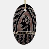 アフリカ美しい:ボンゴマサイポートレート部族芸術 セラミックオーナメント (右)