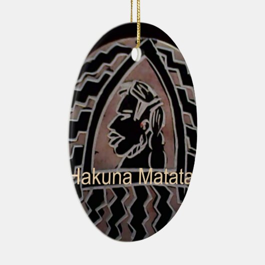 アフリカ美しい:ボンゴマサイポートレート部族芸術 セラミックオーナメント (右)