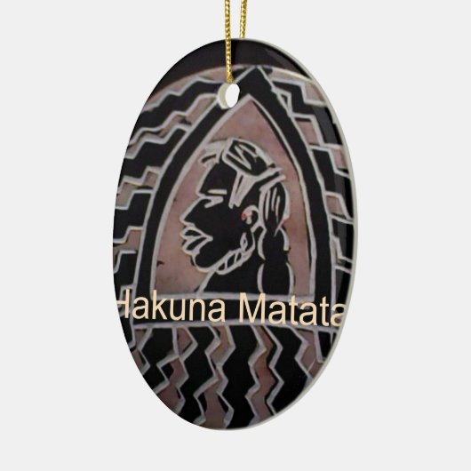 アフリカ美しい:ボンゴマサイポートレート部族芸術 セラミックオーナメント (左)