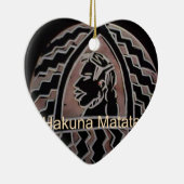 アフリカ美しい:ボンゴマサイポートレート部族芸術 セラミックオーナメント (右)