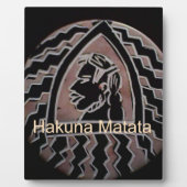 アフリカ美しい:ボンゴマサイポートレート部族芸術 フォトプラーク (正面)