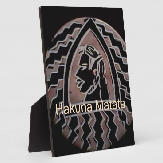 アフリカ美しい:ボンゴマサイポートレート部族芸術 フォトプラーク (側面)