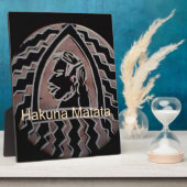 アフリカ美しい:ボンゴマサイポートレート部族芸術 フォトプラーク (側面)