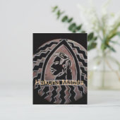 アフリカ美しい:ボンゴマサイポートレート部族芸術 ポストカード (スタンド正面)