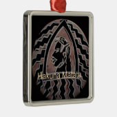 アフリカ美しい:ボンゴマサイポートレート部族芸術 メタルオーナメント (右)