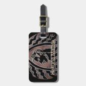 アフリカ美しい:ボンゴマサイポートレート部族芸術 ラゲッジタグ (正面縦)