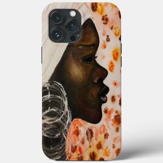 アフリカ美しい – 女性 – 水絵画色 Case-Mate iPhoneケース (裏面)