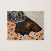 アフリカ美しい – 水絵画彩 – 女性顔 ジグソーパズル (横)