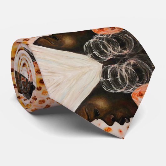 アフリカ美しい – 水絵画色の芸術 ネクタイ (ロール)