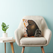 アフリカ美しい – 水絵画色 クッション (椅子)