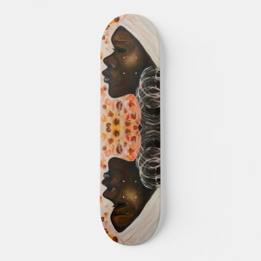 アフリカ美しい – 水絵画色 – スケートボード (正面)