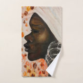 アフリカ美しい – 水絵画色 バスタオルセット (ハンドタオル)